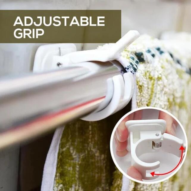 Brixala GlideGrip™ | Verstelbare Gordijn Houders | Nooit Meer Boren! | 3+3 GRATIS!